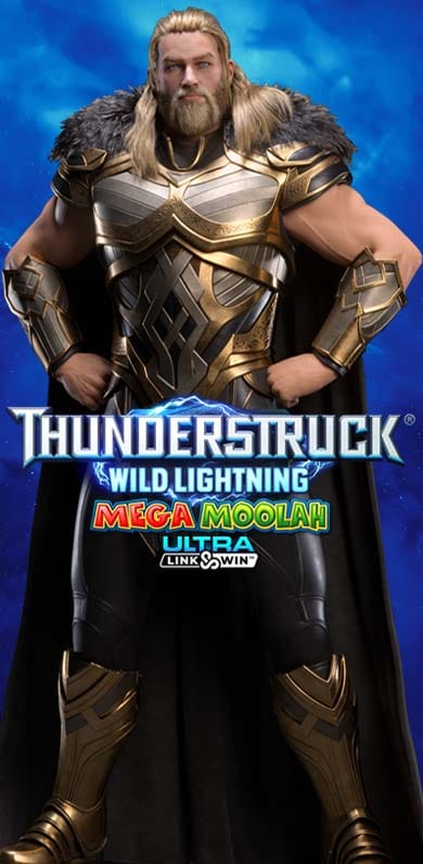 Thunderstruck Wild Lightning Mega Moolah in GamesGlobalJackpots